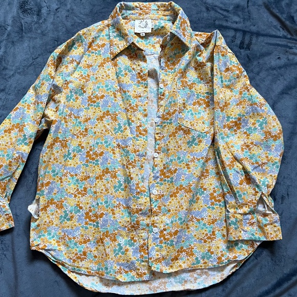 Floral Collared Shirt Womens S: $15 - Picture 1 of 3